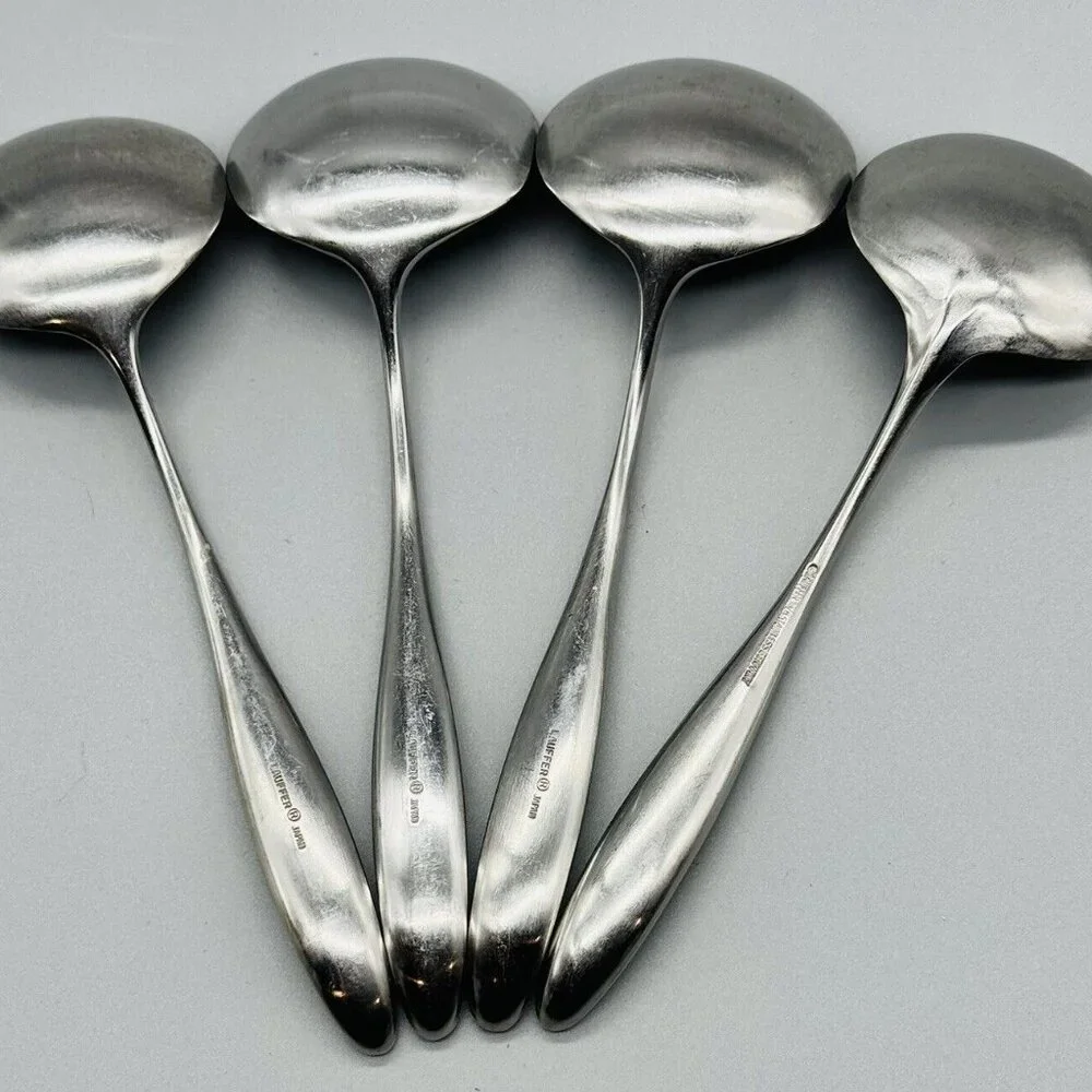 Lauffer Design‎ 2 II Stainless Soup Place Spoon Japan 18/8 MCM